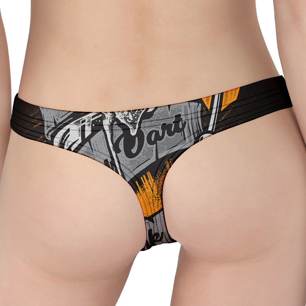 Play Dart Drink Beer Print Women's Thong