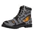 Play Dart Drink Beer Print Padded Collar Lace Up Boots