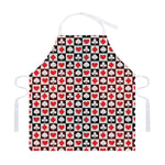 Playing Card Suits Check Pattern Print Adjustable Apron