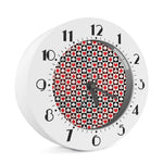 Playing Card Suits Check Pattern Print Alarm Clock