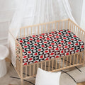 Playing Card Suits Check Pattern Print Baby Crib Sheet