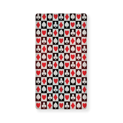 Playing Card Suits Check Pattern Print Baby Crib Sheet