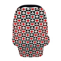 Playing Card Suits Check Pattern Print Baby Seat Cover