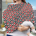 Playing Card Suits Check Pattern Print Baby Seat Cover