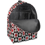 Playing Card Suits Check Pattern Print Backpack