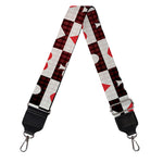 Playing Card Suits Check Pattern Print Bag Strap
