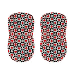 Playing Card Suits Check Pattern Print Bar Stool Covers
