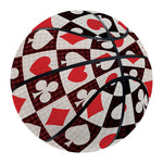 Playing Card Suits Check Pattern Print Basketball