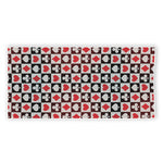 Playing Card Suits Check Pattern Print Beach Towel