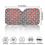 Playing Card Suits Check Pattern Print Car Windshield Sun Shade