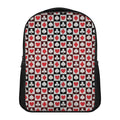 Playing Card Suits Check Pattern Print Casual Backpack
