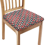 Playing Card Suits Check Pattern Print Chair Cushion Cover