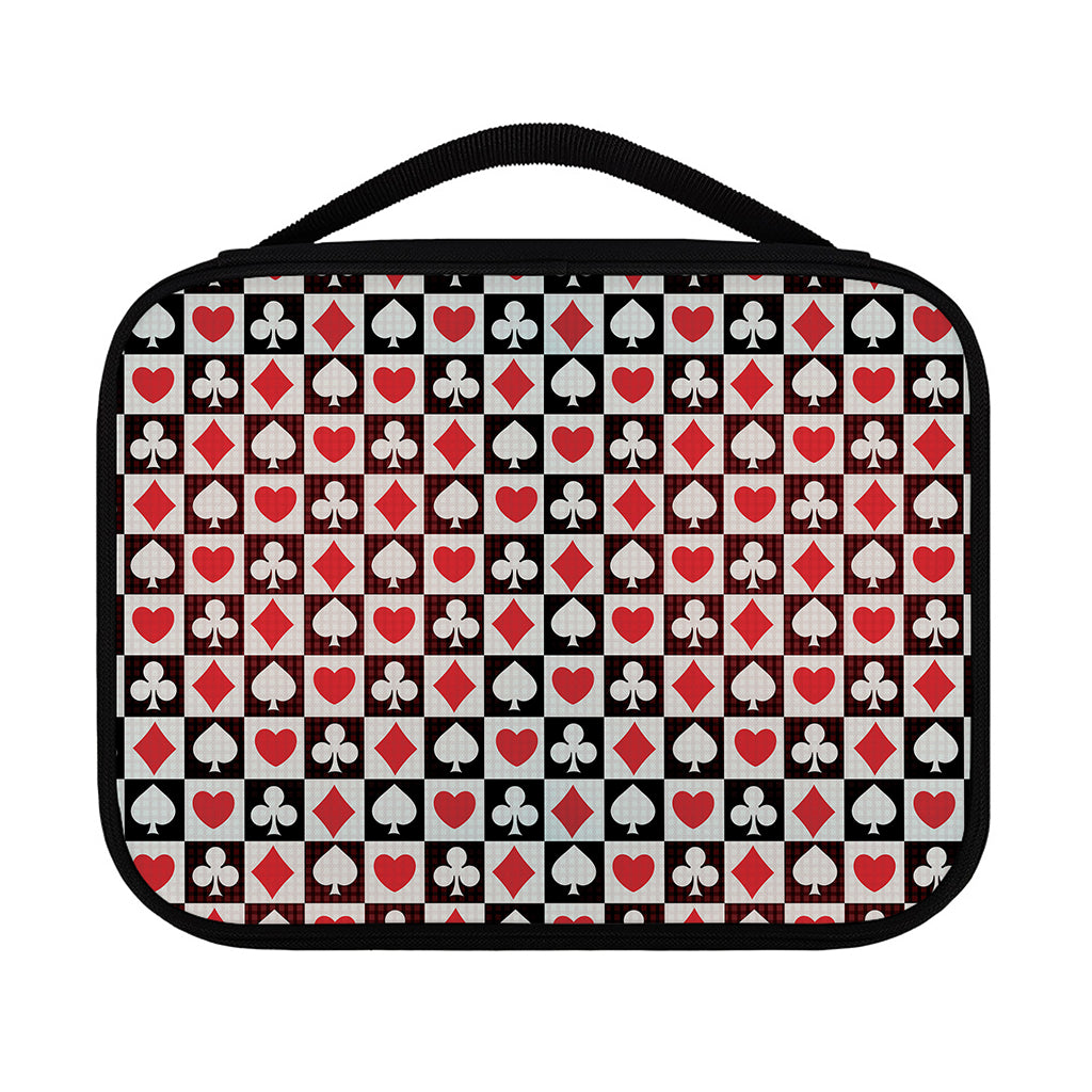 Playing Card Suits Check Pattern Print Classic Bible Case