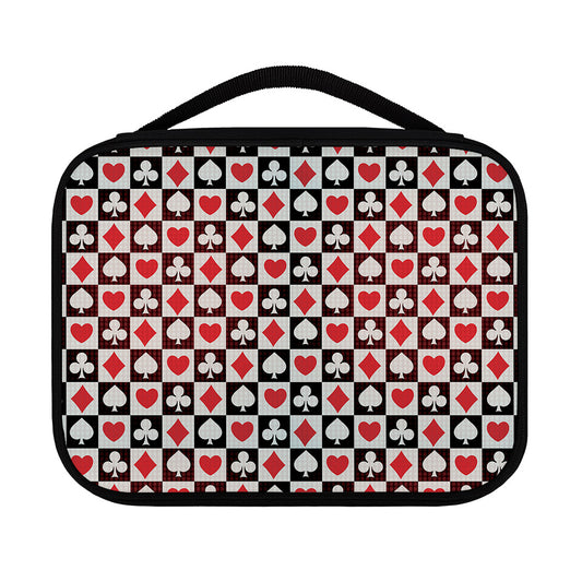 Playing Card Suits Check Pattern Print Classic Bible Case