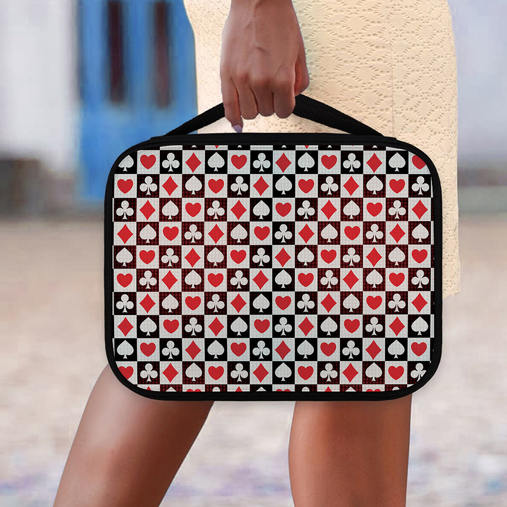 Playing Card Suits Check Pattern Print Classic Bible Case