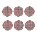 Playing Card Suits Check Pattern Print Coaster Set