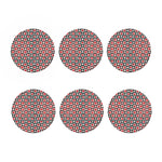 Playing Card Suits Check Pattern Print Coaster Set