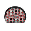 Playing Card Suits Check Pattern Print Coin Purse