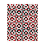 Playing Card Suits Check Pattern Print Curtain