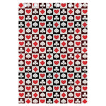 Playing Card Suits Check Pattern Print Curtain