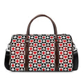 Playing Card Suits Check Pattern Print Duffel Bag
