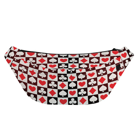 Playing Card Suits Check Pattern Print Fanny Pack