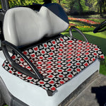 Playing Card Suits Check Pattern Print Golf Cart Seat Cover