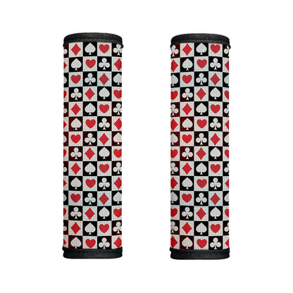 Playing Card Suits Check Pattern Print Handle Covers