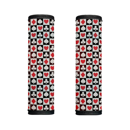 Playing Card Suits Check Pattern Print Handle Covers