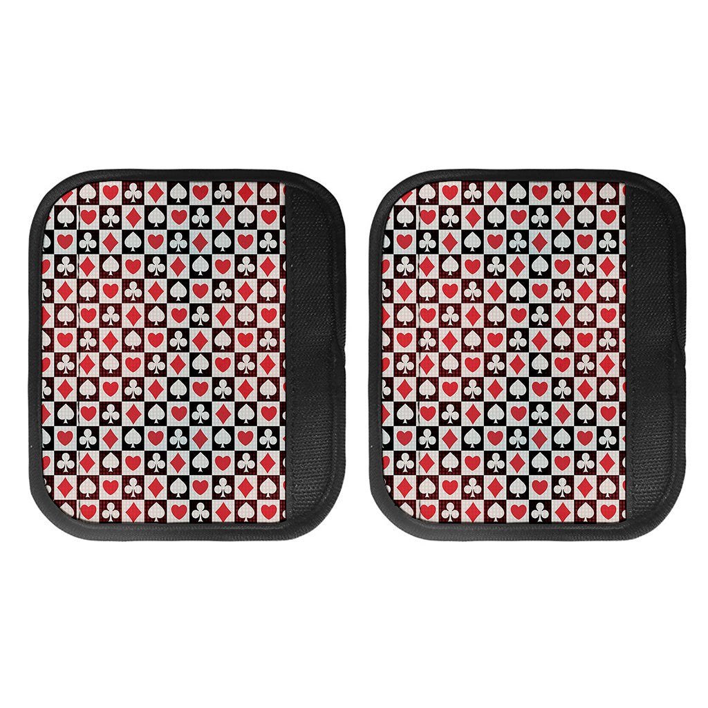 Playing Card Suits Check Pattern Print Handle Covers