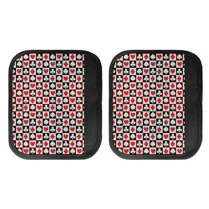 Playing Card Suits Check Pattern Print Handle Covers