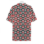 Playing Card Suits Check Pattern Print Hawaiian Shirt