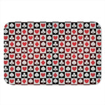 Playing Card Suits Check Pattern Print Indoor Door Mat