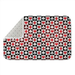 Playing Card Suits Check Pattern Print Indoor Door Mat