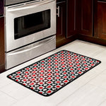 Playing Card Suits Check Pattern Print Kitchen Mat
