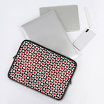 Playing Card Suits Check Pattern Print Laptop Sleeve
