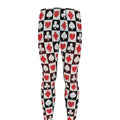 Playing Card Suits Check Pattern Print Men's Leggings