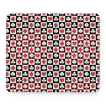 Playing Card Suits Check Pattern Print Mouse Pad
