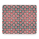 Playing Card Suits Check Pattern Print Mouse Pad