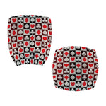 Playing Card Suits Check Pattern Print Office Chair Cover