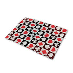 Playing Card Suits Check Pattern Print Pet Cooling Mat Cover