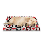 Playing Card Suits Check Pattern Print Pet Cooling Mat Cover