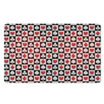 Playing Card Suits Check Pattern Print Polyester Doormat