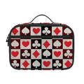 Playing Card Suits Check Pattern Print Portable Lunch Bag