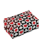 Playing Card Suits Check Pattern Print Rectangle Tissue Box Cover