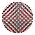 Playing Card Suits Check Pattern Print Round Blanket