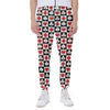 Playing Card Suits Check Pattern Print Scuba Joggers