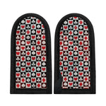 Playing Card Suits Check Pattern Print Skillet Handle Cover