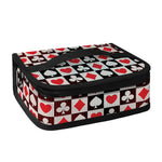 Playing Card Suits Check Pattern Print Small Lunch Bag