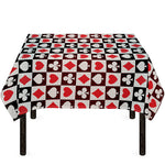 Playing Card Suits Check Pattern Print Tablecloth
